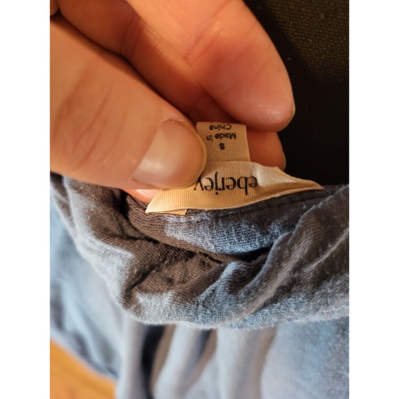 Eberjey Gisele Sleep Shirt Night Shirt Steel Blue Modal Stretch Small - Picture 6 of 6